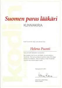 Kunniakirja Kodin kuvalehti 2001